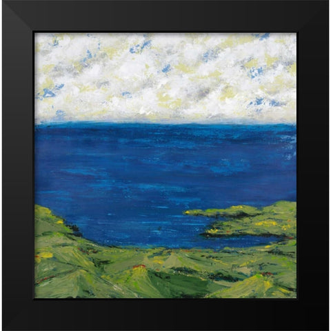 Helix Beach Blue 1 Black Modern Wood Framed Art Print by Dascher, Dennis