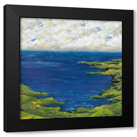 Helix Beach Blue 2 Black Modern Wood Framed Art Print with Double Matting by Dascher, Dennis