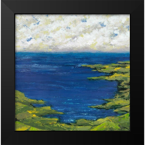 Helix Beach Blue 2 Black Modern Wood Framed Art Print by Dascher, Dennis