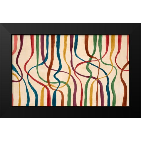 Woven Color Black Modern Wood Framed Art Print by Dascher, Dennis