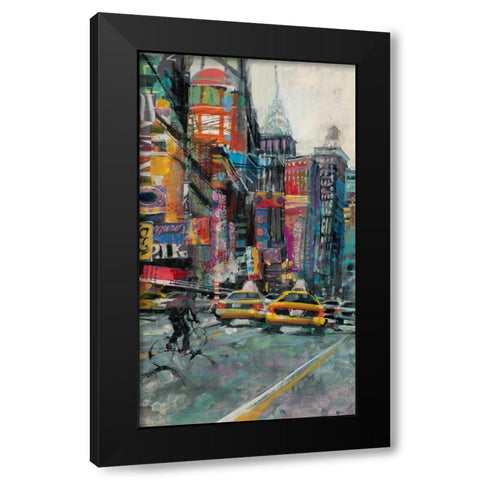 New York Street 1 Black Modern Wood Framed Art Print with Double Matting by Mollica, Patti