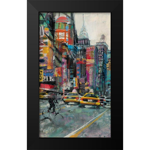 New York Street 1 Black Modern Wood Framed Art Print by Mollica, Patti