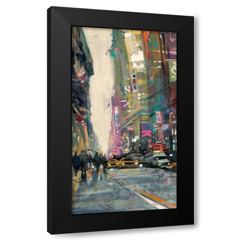 New York Street 2 Black Modern Wood Framed Art Print with Double Matting by Mollica, Patti