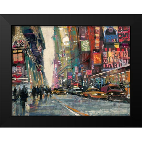 New York Collage 2 Black Modern Wood Framed Art Print by Mollica, Patti