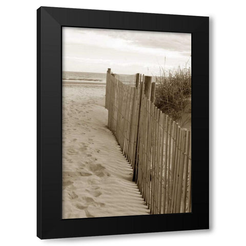Beach Trail 2 Black Modern Wood Framed Art Print with Double Matting by Amber Light Gallery