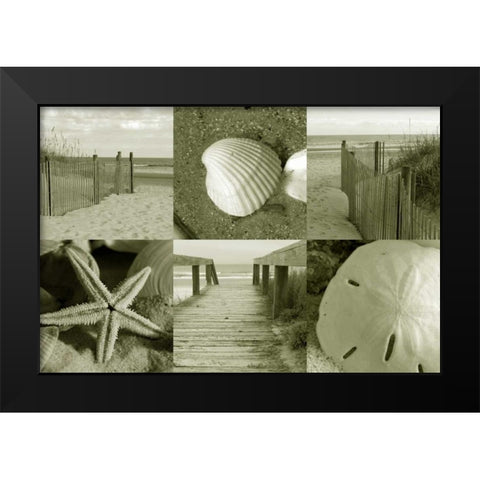 Seaside Story 2 Black Modern Wood Framed Art Print by Amber Light Gallery