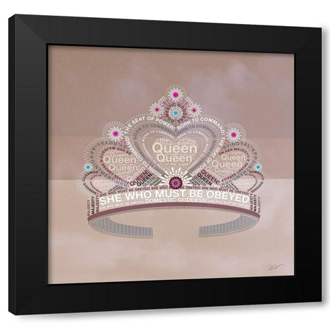 PRETTY TIARA  Black Modern Wood Framed Art Print by Van Roey, Dominique