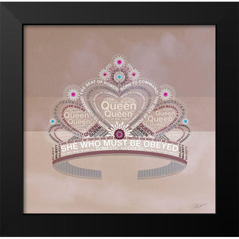 PRETTY TIARA  Black Modern Wood Framed Art Print by Van Roey, Dominique