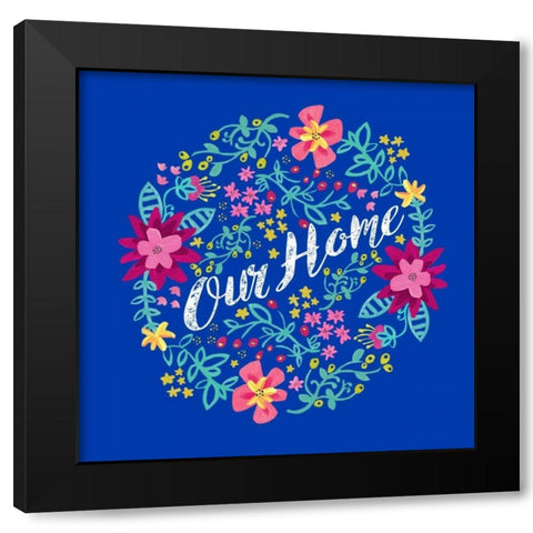 Our Home Black Modern Wood Framed Art Print by Coleman, Joan