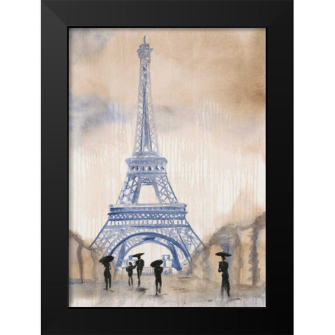 Paris Street 2 Black Modern Wood Framed Art Print by Morris, Madelaine