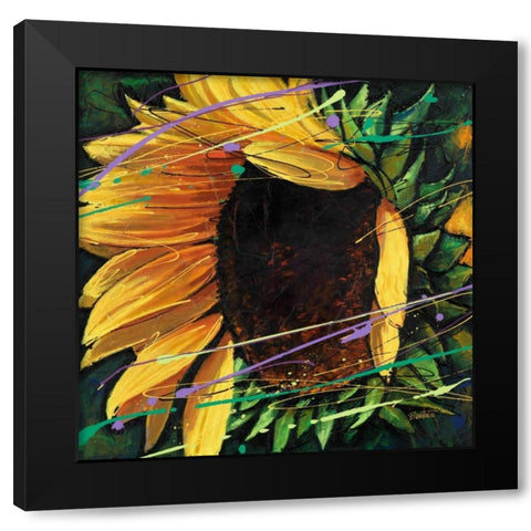Sunflower in Motion Black Modern Wood Framed Art Print with Double Matting by Langton, Bruce