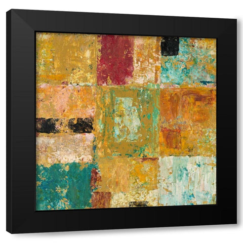 Textured Canvas 1 Black Modern Wood Framed Art Print by Mills, Chris