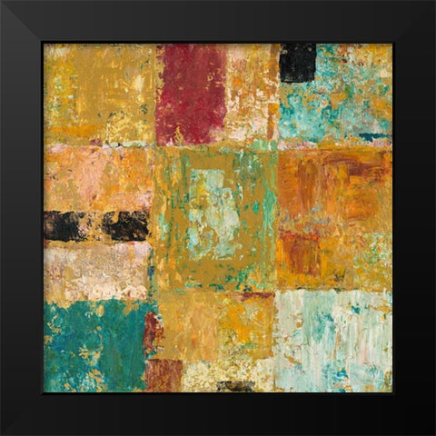 Textured Canvas 1 Black Modern Wood Framed Art Print by Mills, Chris