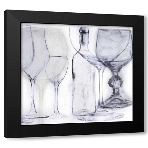 Wine Luxury 2 Black Modern Wood Framed Art Print by Sokol-Hohne