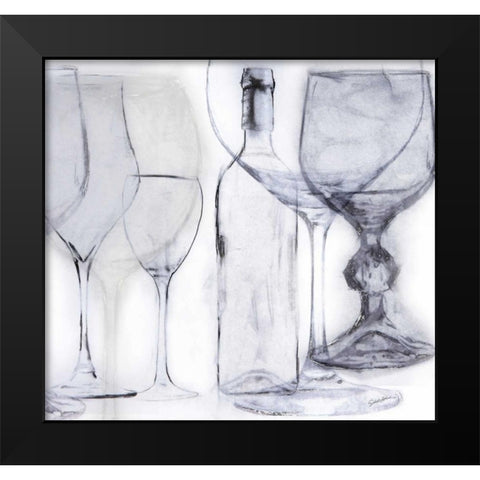 Wine Luxury 2 Black Modern Wood Framed Art Print by Sokol-Hohne