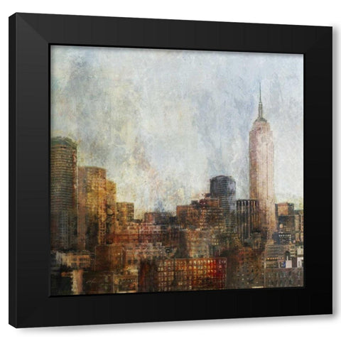 Sketch City Black Modern Wood Framed Art Print with Double Matting by Roko, Ken