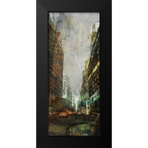 City Ride Black Modern Wood Framed Art Print by Roko, Ken