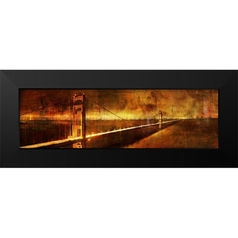 Over the Bay Black Modern Wood Framed Art Print by Roko, Ken