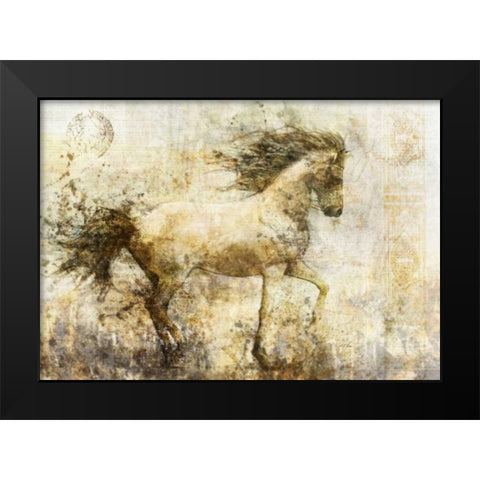 In Stride 1 Black Modern Wood Framed Art Print by Roko, Ken