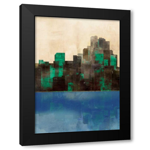 Monaco Lagoon 1  Black Modern Wood Framed Art Print with Double Matting by Roko, Ken