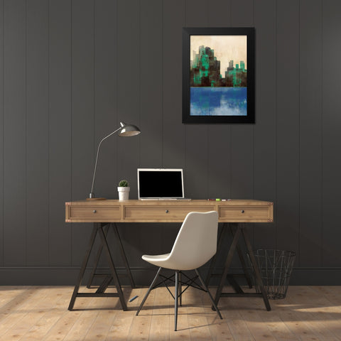 Monaco Lagoon 2 Black Modern Wood Framed Art Print by Roko, Ken