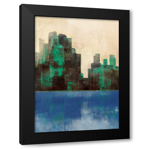 Monaco Lagoon 2 Black Modern Wood Framed Art Print with Double Matting by Roko, Ken