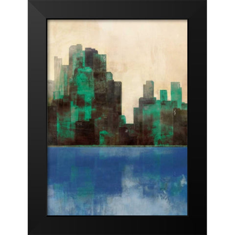 Monaco Lagoon 2 Black Modern Wood Framed Art Print by Roko, Ken