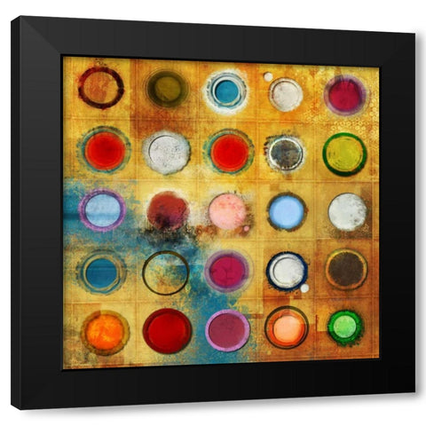 Gold Network Black Modern Wood Framed Art Print by Roko, Ken