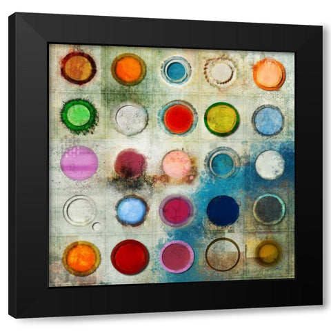 Silver Network Black Modern Wood Framed Art Print by Roko, Ken