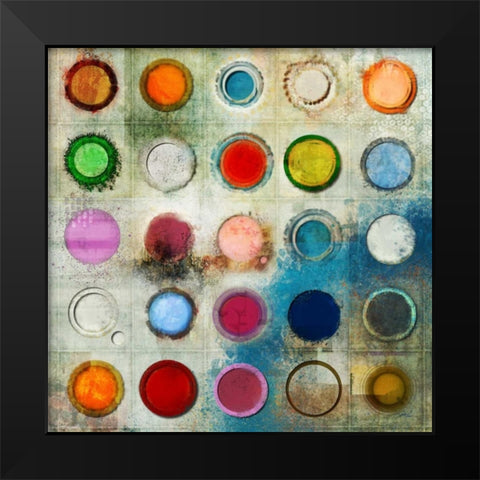 Silver Network Black Modern Wood Framed Art Print by Roko, Ken