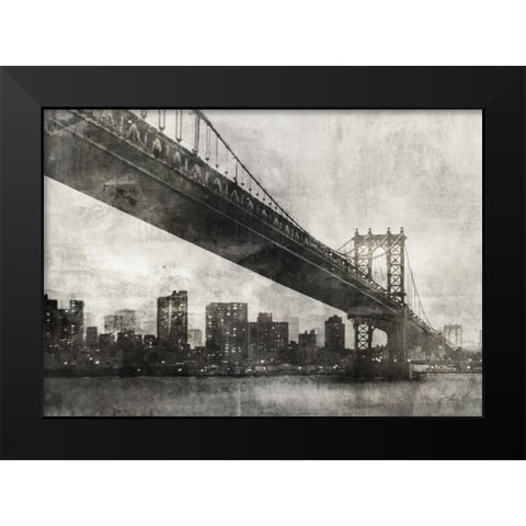 City Bridge 1 Black Modern Wood Framed Art Print by Roko, Ken