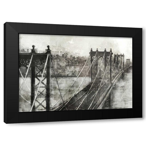 City Bridge 2 Black Modern Wood Framed Art Print with Double Matting by Roko, Ken