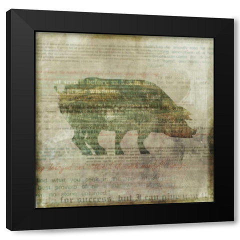 On The Farm 1 Black Modern Wood Framed Art Print with Double Matting by Roko, Ken