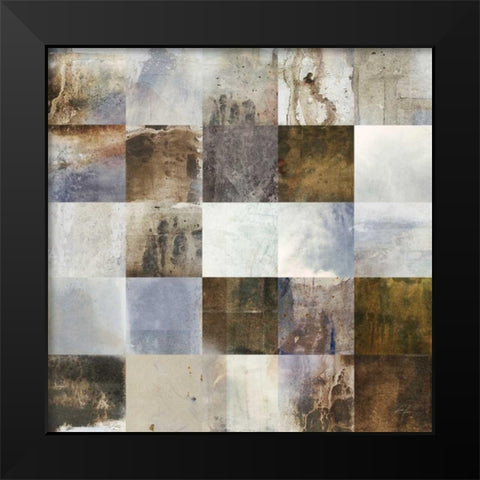 Marble Blocks 1 Black Modern Wood Framed Art Print by Roko, Ken