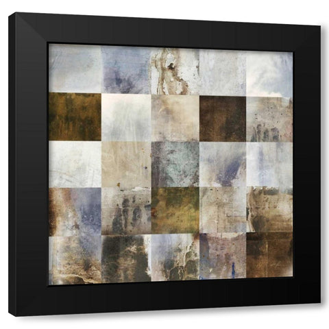 Marble Blocks 2 Black Modern Wood Framed Art Print with Double Matting by Roko, Ken