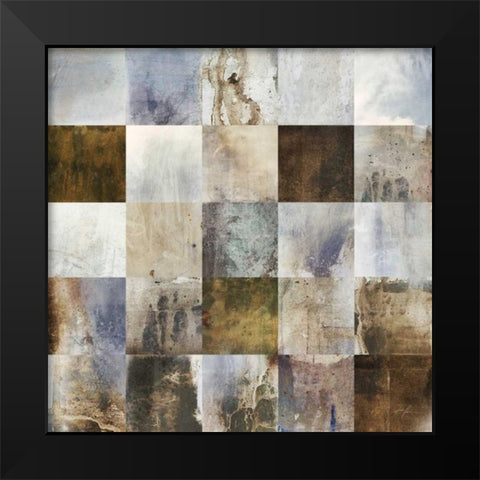 Marble Blocks 2 Black Modern Wood Framed Art Print by Roko, Ken