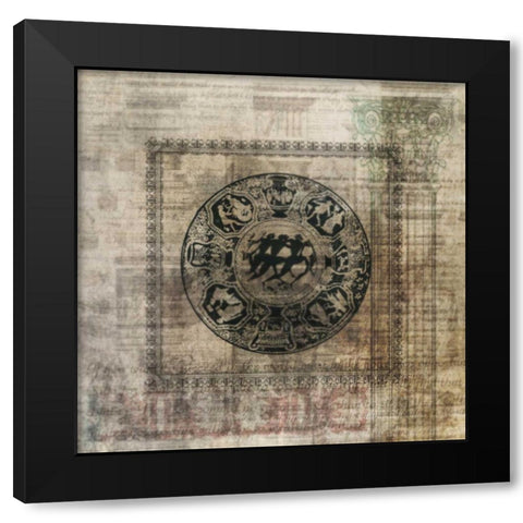 Classical Plate Black Modern Wood Framed Art Print with Double Matting by Roko, Ken