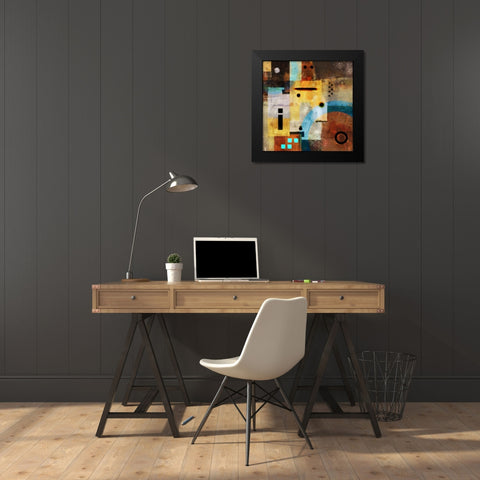 Village Story 1 Black Modern Wood Framed Art Print by Roko, Ken