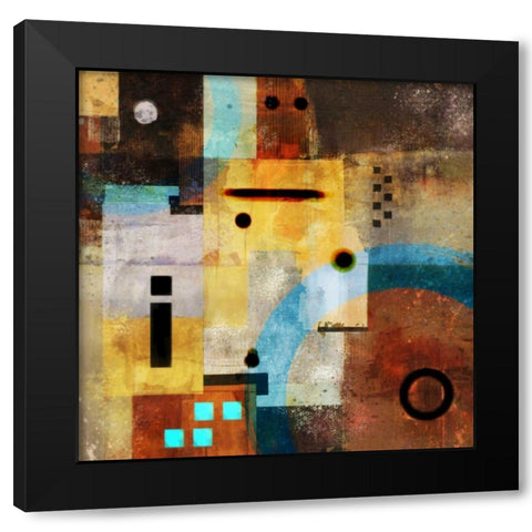 Village Story 1 Black Modern Wood Framed Art Print by Roko, Ken
