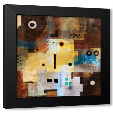 Village Story 2 Black Modern Wood Framed Art Print by Roko, Ken