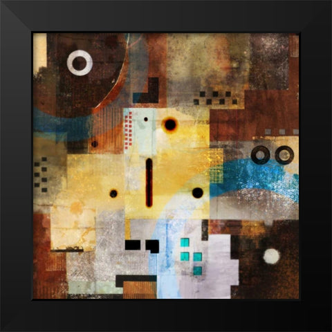 Village Story 2 Black Modern Wood Framed Art Print by Roko, Ken