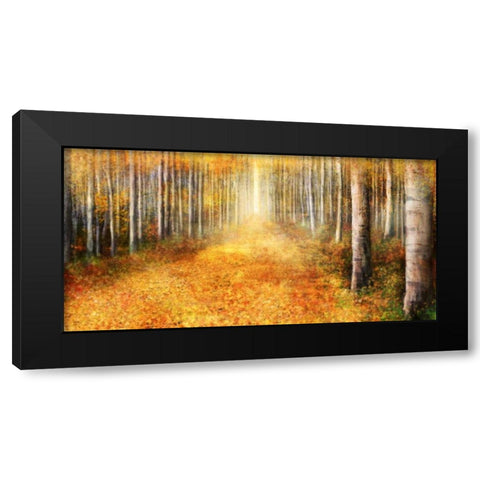 Yellow Path 1 Black Modern Wood Framed Art Print by Roko, Ken