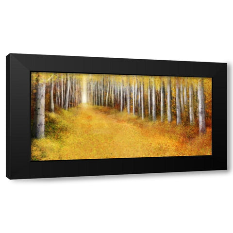 Yellow Path 2 Black Modern Wood Framed Art Print by Roko, Ken