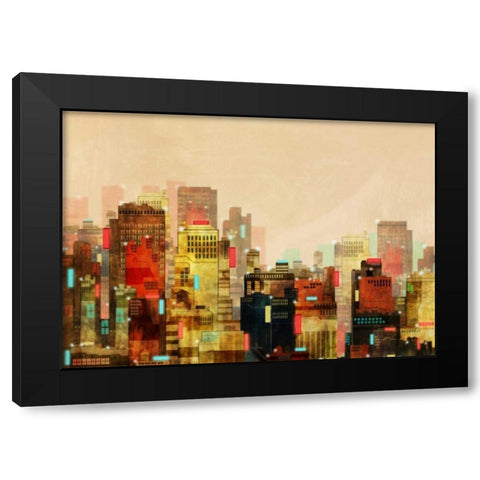 City Beyond 1 Black Modern Wood Framed Art Print by Roko, Ken