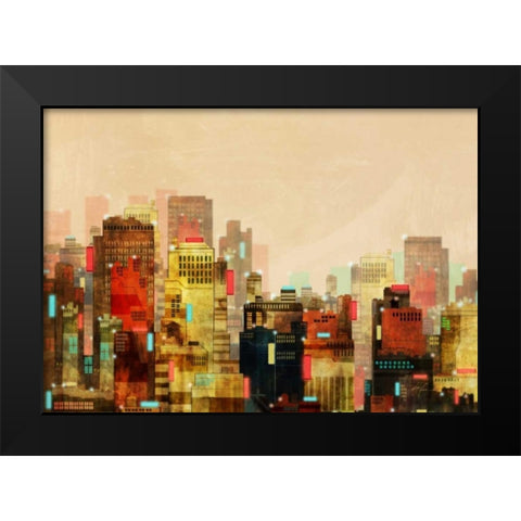 City Beyond 1 Black Modern Wood Framed Art Print by Roko, Ken