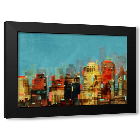 City Beyond 2 Black Modern Wood Framed Art Print with Double Matting by Roko, Ken