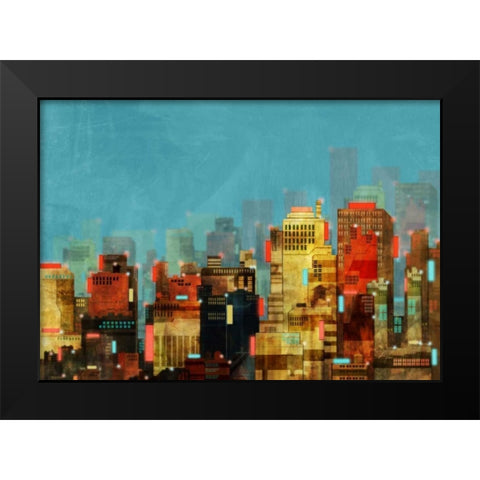 City Beyond 2 Black Modern Wood Framed Art Print by Roko, Ken