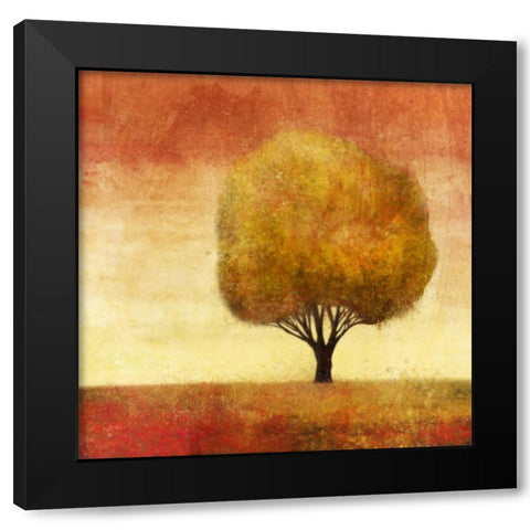 Golden Tree 1 Black Modern Wood Framed Art Print with Double Matting by Roko, Ken