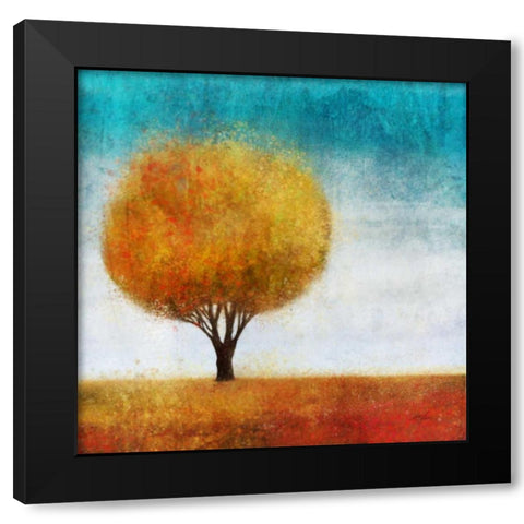 Golden Tree 2 Black Modern Wood Framed Art Print by Roko, Ken