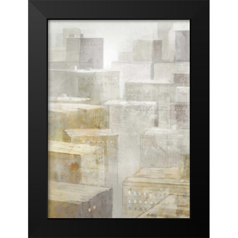City Fog 1 Black Modern Wood Framed Art Print by Roko, Ken